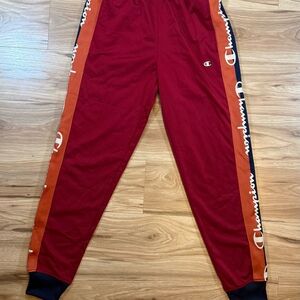 Champion Men’s Jogger Track Pants Small Red